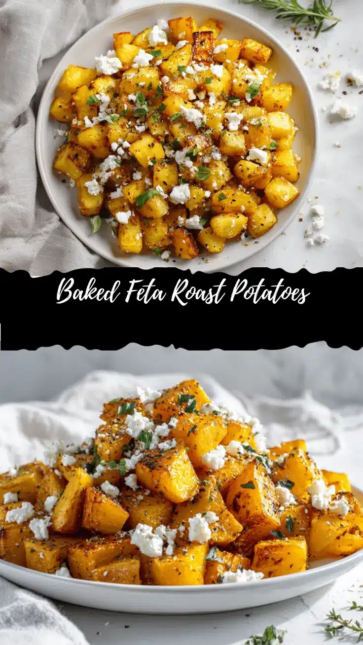 baked feta roast potatoes recipe