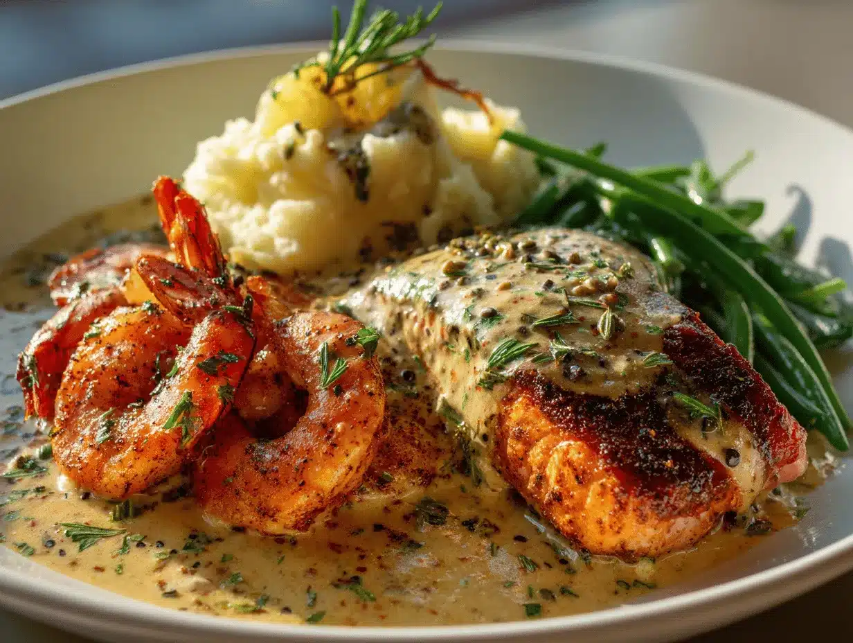 Cajun shrimp and salmon preparation steps