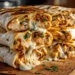cheesy garlic chicken wraps - featured image