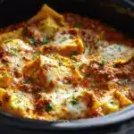 crockpot ravioli lasagna - featured image