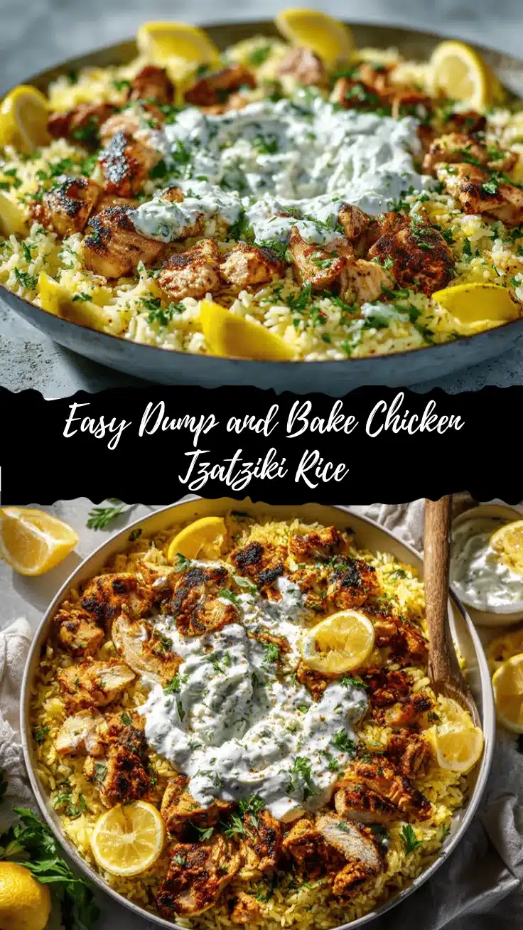 dump and bake chicken tzatziki rice recipe