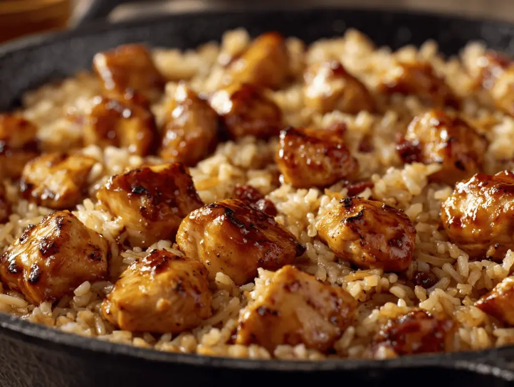 honey BBQ chicken rice - featured image