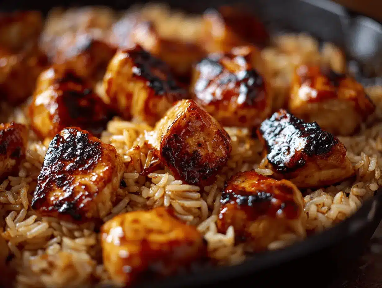 honey BBQ chicken rice preparation steps