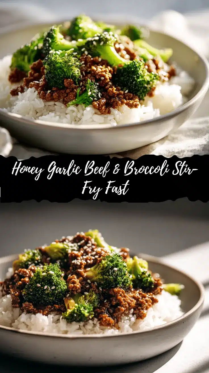 honey garlic ground beef and broccoli stir-fry recipe