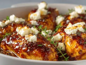hot honey feta chicken - featured image