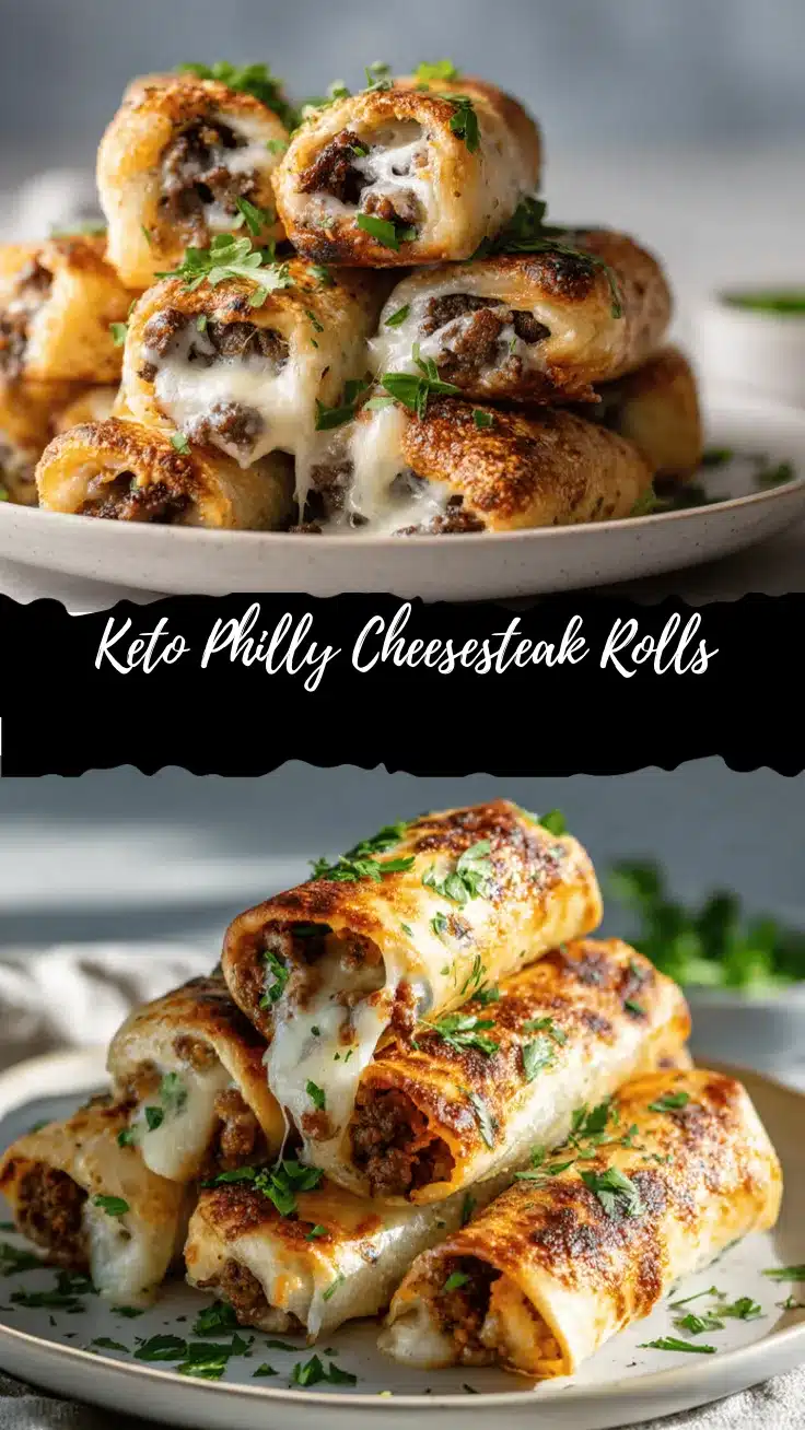 Keto Philly Cheesesteak Rolls recipe