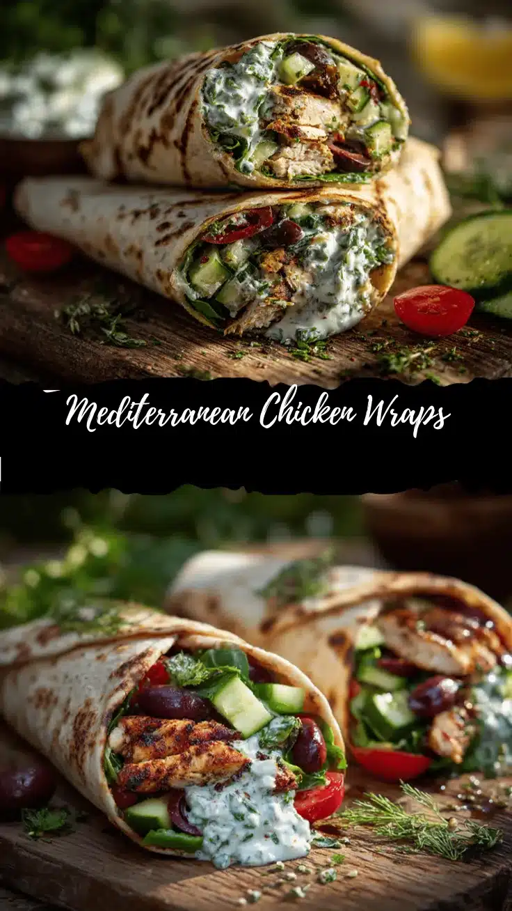 Mediterranean chicken wraps recipe