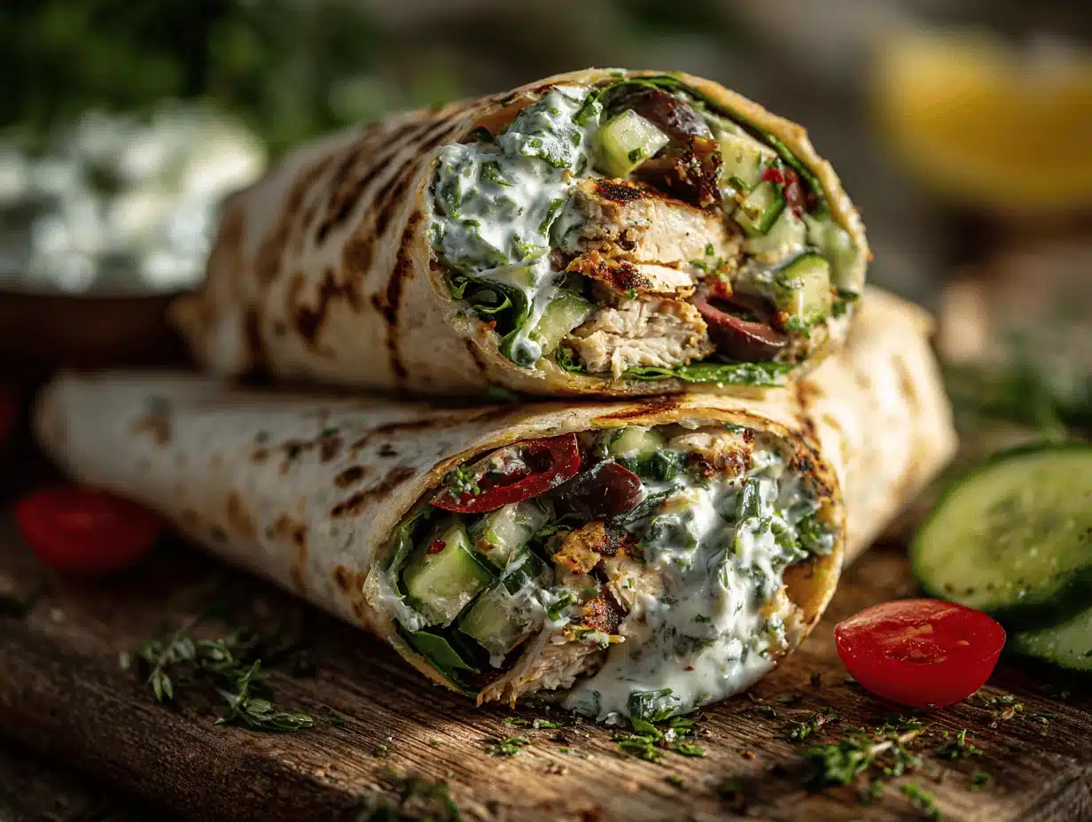 Mediterranean chicken wraps - featured image