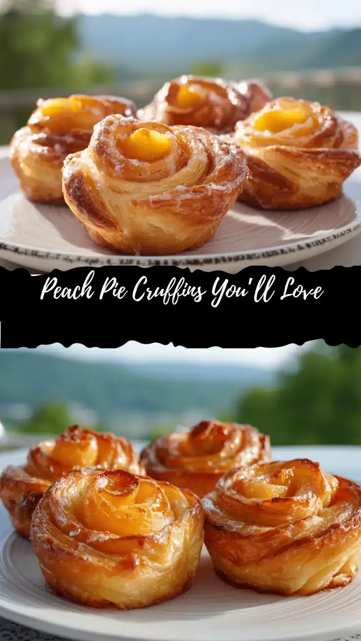 peach pie cruffins recipe