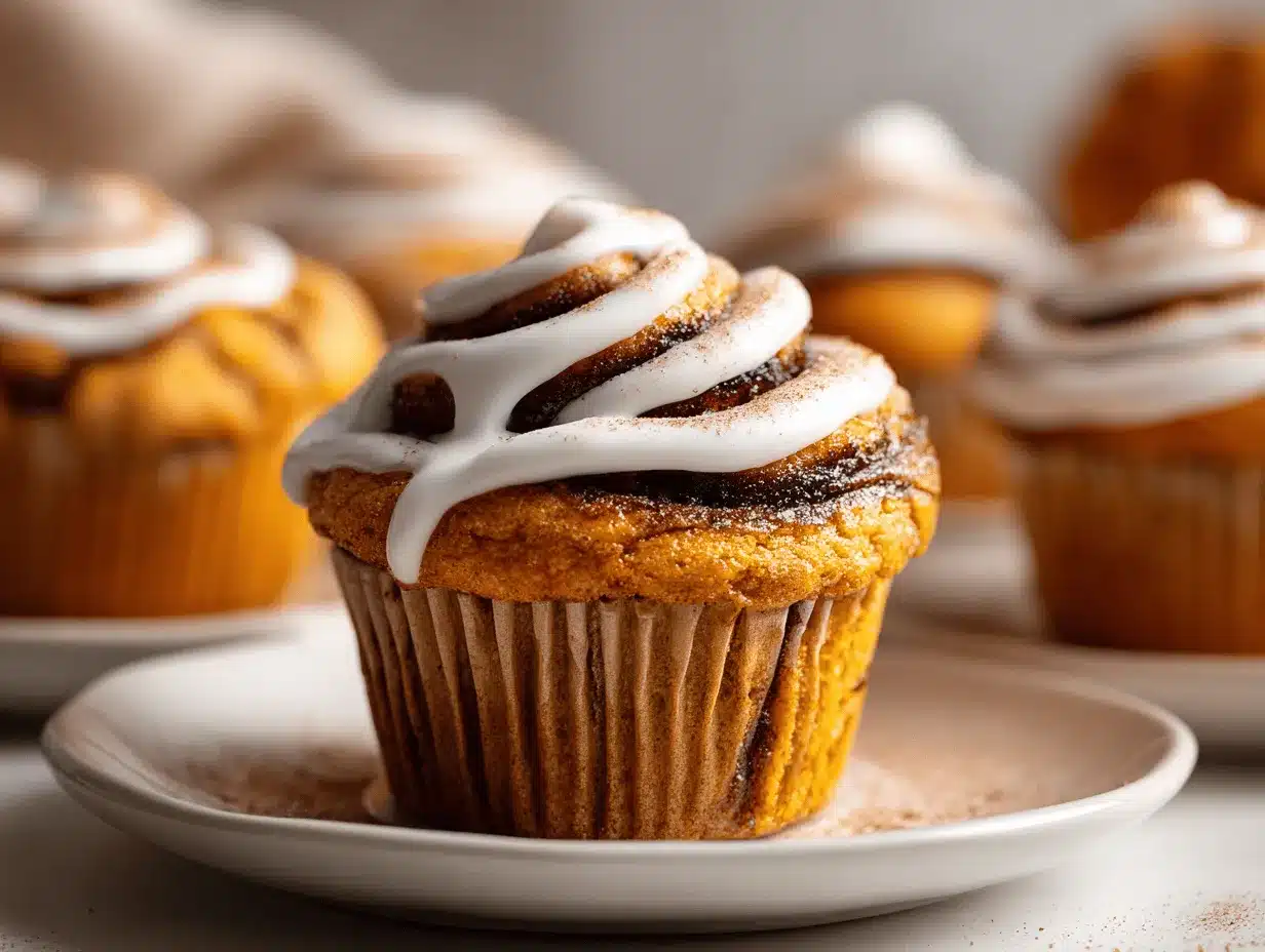 pumpkin cinnamon roll muffins preparation steps