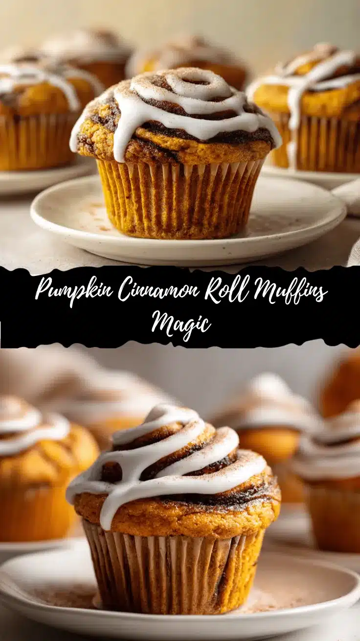 pumpkin cinnamon roll muffins recipe