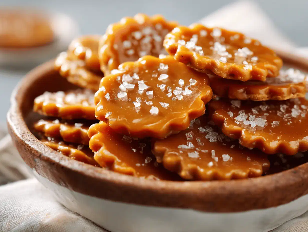 salted caramel cracker bites - featured image